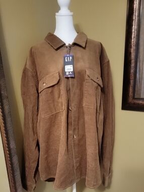 GAP Tan Corduroy Shirt Jacket